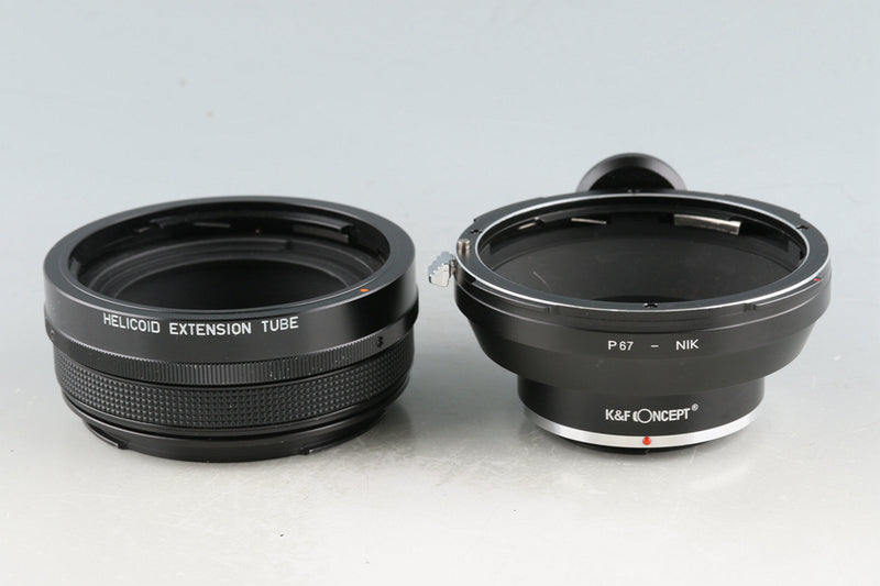 K&F Concept Manual Lens Adapter Ring P67-NIK + Pentax 6×7 Helicoid Extension Tube #54383F2