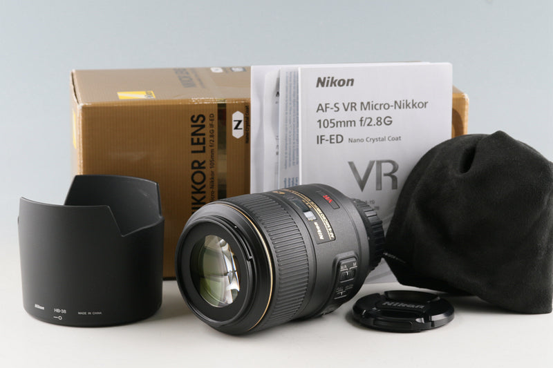 Nikon AF-S Micro Nikkor 105mm F/2.8 G ED N VR Lens With Box #54468L4