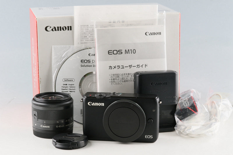 Canon EOS M10 + EF-M 15-45mm F/3.5-6.3 IS STM Lens With Box #54980L3