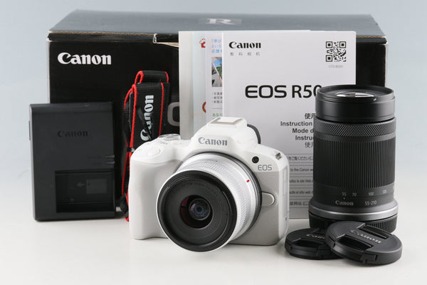 Canon EOS R50 + RF-S 18-45mm F/4.5-6.3 IS STM + RF-S 55-210mm F/5-7.1 IS STM Lens Kit #55417L3