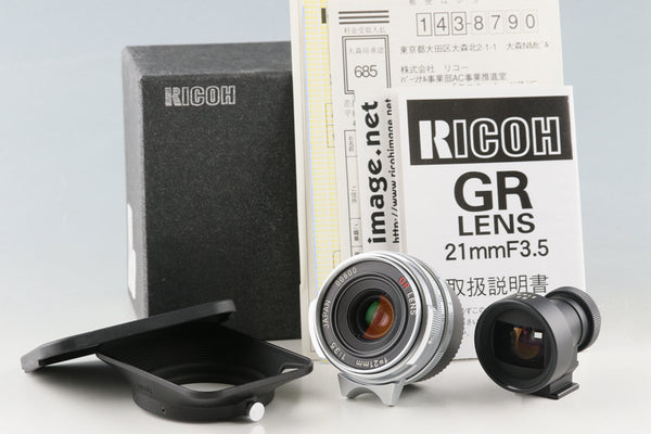 Ricoh GR 21mm F/3.5 Lens for Leica L39 + View Finder With Box #55635L7