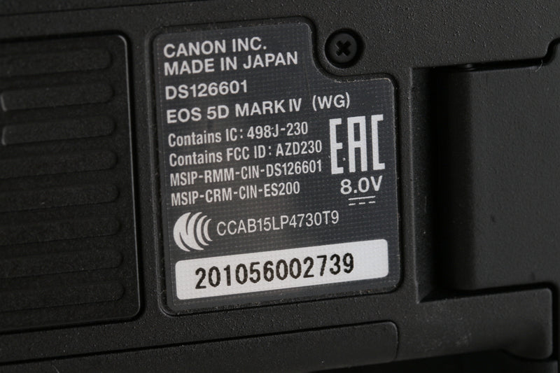 Canon EOS 5D Mark IV Digital SLR Camera #55662E2