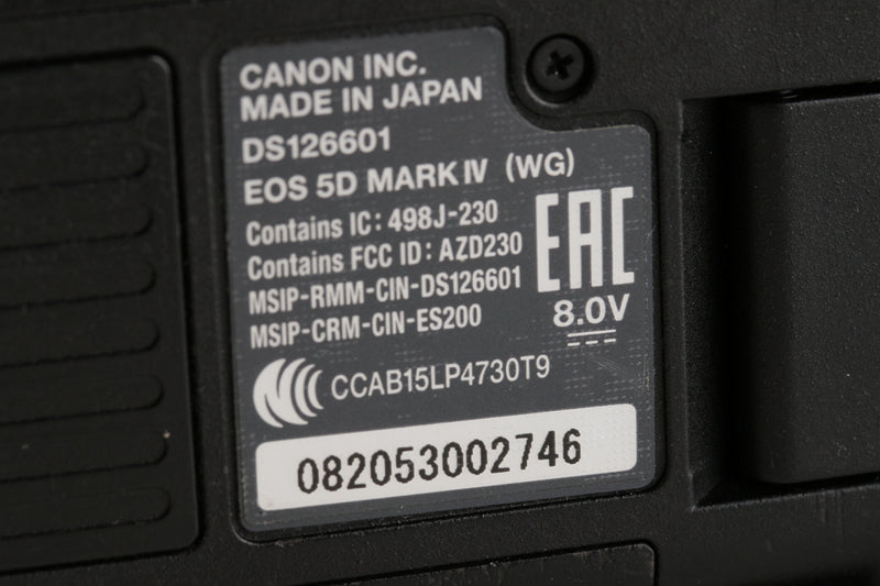 Canon EOS 5D Mark IV Digital SLR Camera #55840E3