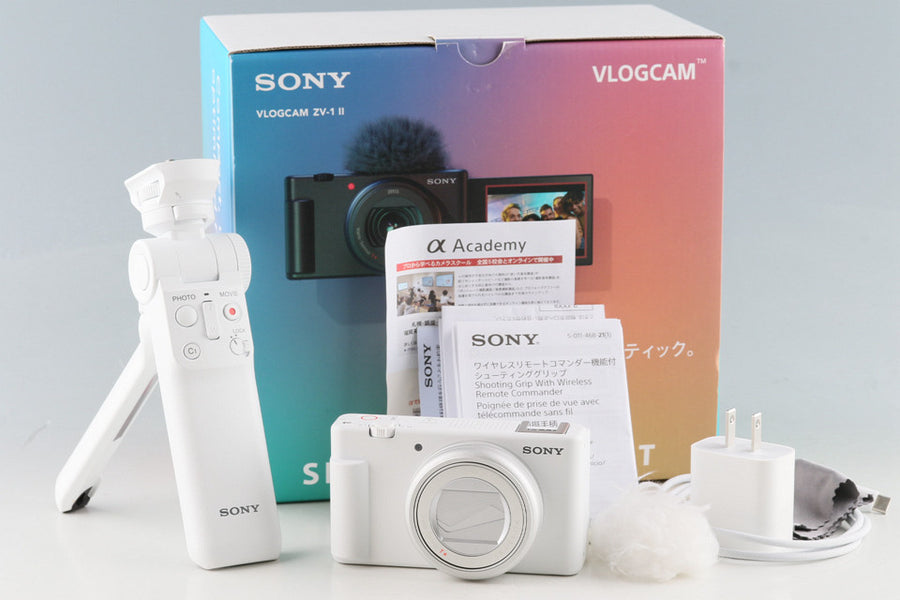 デジタルカメラ SONY VLOGCAM ZV-1M2 SHOOTING GRIP KIT Sony Vlogcam ZV-1M2 White Shooting Grip Kit With Box *Japanese