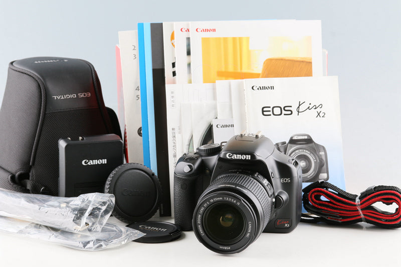 Canon EOS Kiss X2 + EF-S 18-55mm F/3.5-5.6 IS Lens With Box #56008L3