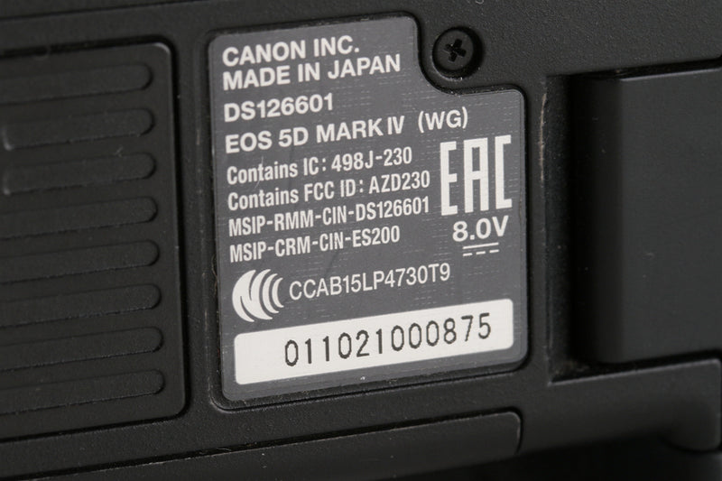 Canon EOS 5D Mark IV Digital SLR Camera #56039D10