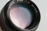Nikon Nikkor 85mm F/2 Ais Lens #58432A5