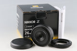 Nikon Nikkor Z 26mm F/2.8 Lens With Box #59241L4