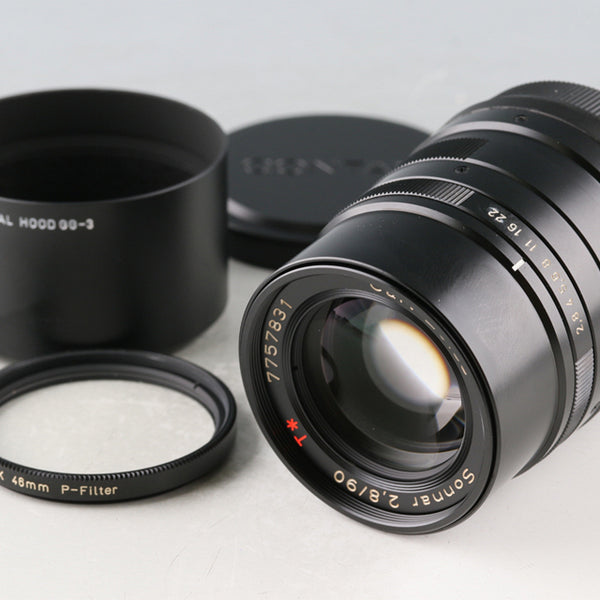Contax Carl Zeiss Sonnar T* 90mm F/2.8 Black Lens Set for Contax