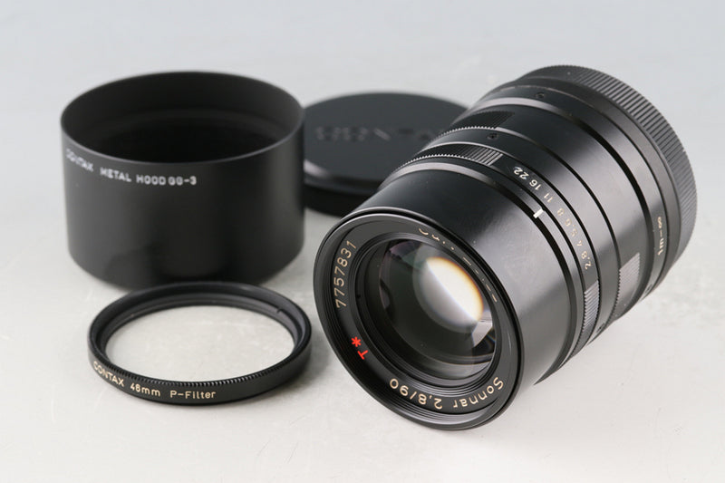 Contax Carl Zeiss Sonnar T* 90mm F/2.8 Black Lens Set for Contax