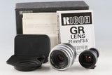 Ricoh GR 21mm F/3.5 Lens for Leica L39 + View Finder With Box #59566L7