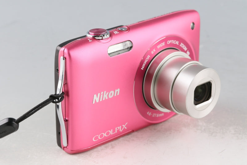 Nikon COOLPIX S3300 カラーピンク コンパクトデジタルカメラ Nikon COOLPIX S3300 16.0MP Digital Camera 6x Zoom Tested English w