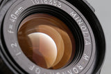 Minolta M-Rokkor-QF 40mm F/2 Lens for Leica M #60284E5
