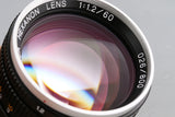 Konica Hexanon 60mm F/1.2 Lens for Leica L39 #60804C2