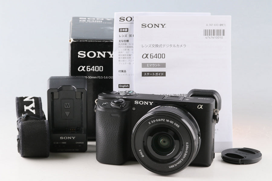 【美品】SONY α6400 （E PZ 16-50mm OSS）元箱付き Sony α6400 + E PZ 16-50mm F/3.5-5.6 OSS Lens With Box *Japanese