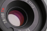 Carl Zeiss Sonnar T* 38mm F/2.8 (Contax T2 ) Lens Moditied to Leica M #62551E5