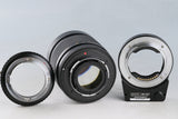 Contax Carl Zeiss Distagon T* 35mm F/1.4 MMJ Lens + C/Y-L/M + LM-EA7 Mount Adapter #63031A1