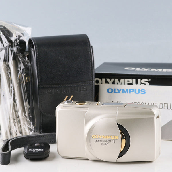 Olympus μ ZOOM 115 Deluxe 35mm Point & Shoot Film Camera With Box
