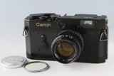 Canon P Rangefinder Film Camera Original Black Paint + 50mm F/1.8 Lens #63510D2