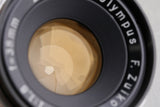 Olympus-Pen F 35mm Half Frame Camera + F. Zuiko Auto-S 38mm F/1.8 Lens #63577D3