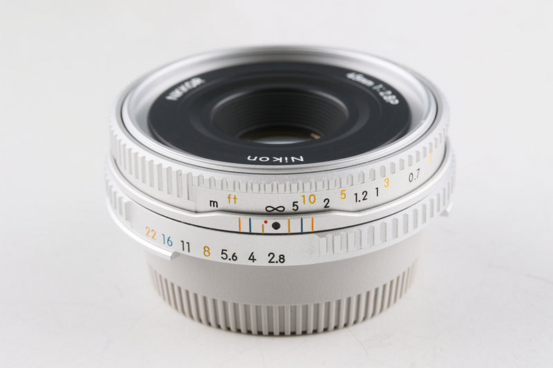 値下げ、ニコン、ニッコール、45ミリ、f2.8 Nikon Nikkor 45mm F/2.8 P Silver Lens #63696A4 – IROHAS SHOP