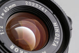 Minolta M-Rokkor 40mm F/2 Lens for Leica M #64802F5