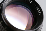 Nikon Nikkor 85mm F/2 Ais Lens #65276A3