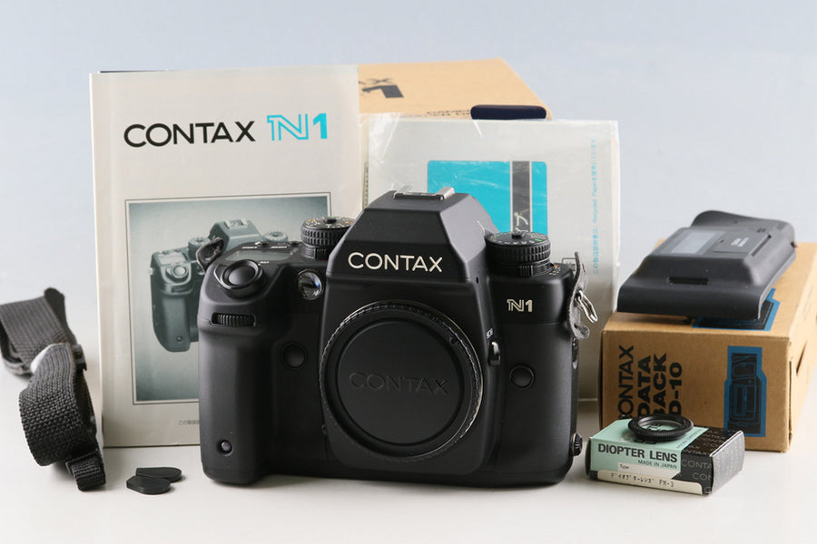 CONTAX N1 一眼レフカメラ データバックD-10付き Contax N1 + Date Back D-10 + Diopter Lens FM-3 With Box #65285L8