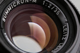 Leica Leitz Summicron-M 35mm F/2 Lens for Leica M #65572T