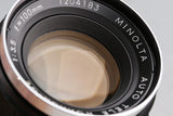 Minolta Auto Tele Rokkor-QE 100mm F/3.5 Lens #66076F5