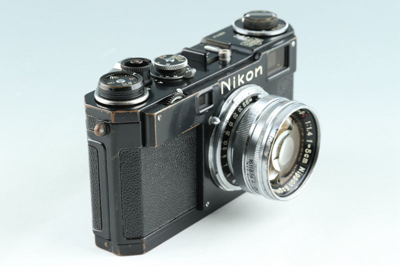 Nikon S2 Original Black Paint + NIKKOR-S・C 50mm F/1.4 Lens #39684D8-