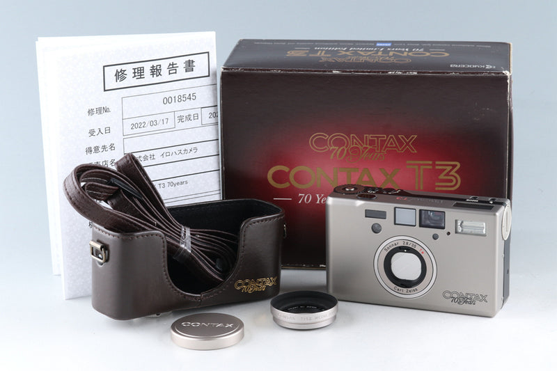 Contax T3 70years Limited Edition 35mm Point & Shoot Film Camera With Box #39926L8