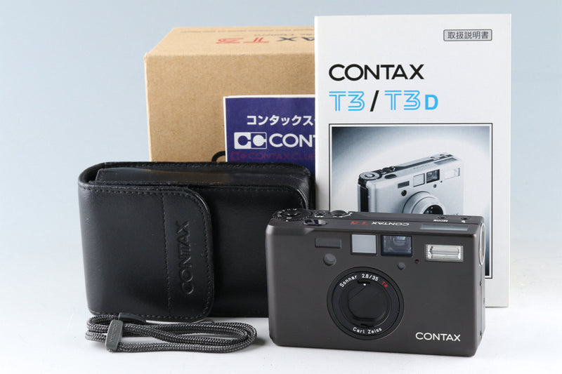 Contax T3 Black Double Teeth 35mm Point & Shoot Film Camera With Box  #43601L8