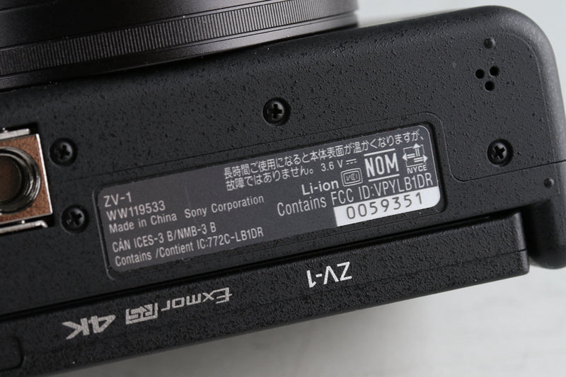 Sony ZV-1 Digital Camera With Box *Display language is only Japanese Version* #44004L2