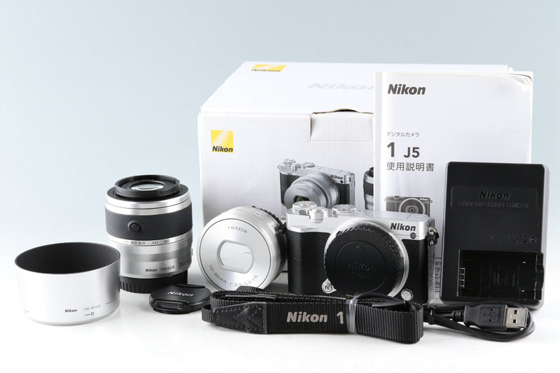 Nikon 1 J5 + 1 Nikon 10-30mm F/3.5-5.6 VR PD-Zoom + 1 Nikon 30-110mm  F/3.8-5.6 VR Lens With Box #44216L4