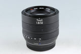 Zeiss Touit Planar 32mm F/1.8 T* Lens for Fujifilm X Mount With Box #45062L7