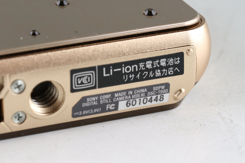 Sony Cyber-Shot DSC-T-99D Gold Digital Camera With Box *Japanese Version Only* #45231L2