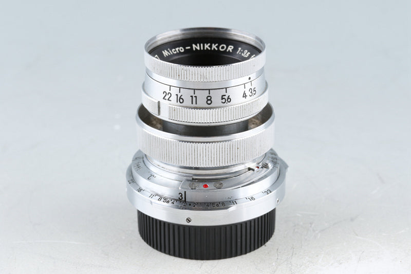 Nikon Nipon kogaku Micro-Nikkor 50mm F/3.5 Lens for Nikon S + Leica L Adapter #45328C1