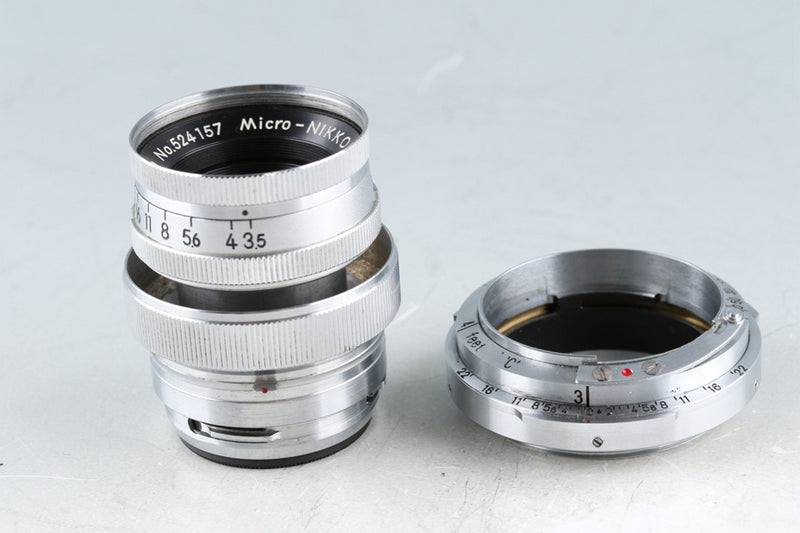 Nikon Nipon kogaku Micro-Nikkor 50mm F/3.5 Lens for Nikon S +
