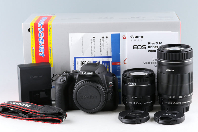 Canon Kiss EOS X10 + EF-S 18-55mm F/4-5.6 IS STM Lens + EF-S 55-250mm F/4-5.6 IS STM Lens With Box #45405L4
