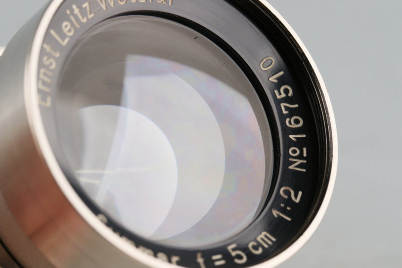 Leica Leitz Summar 50mm F/2 Nickel Lens for Leica L39 #45713T