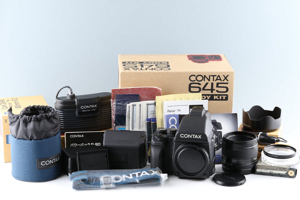 Contax 645 + Planar T* 80mm F/2 Lens + Power Pack P-8D + Release Cable With Box #45805L10