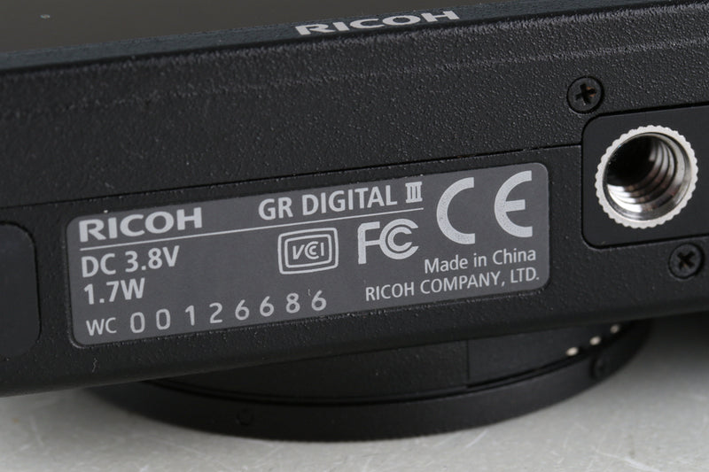 Ricoh GR Digital III Digital Camera #45819E3