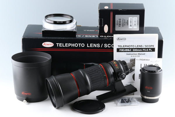 Kowa Prominar 500mm F/5.6 FL Telephoto Lens / Scope + TX10-C 1.0X 