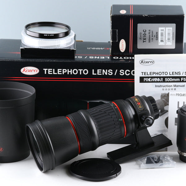 Kowa Prominar 500mm F/5.6 FL Telephoto Lens / Scope + TX10-C 1.0X ...