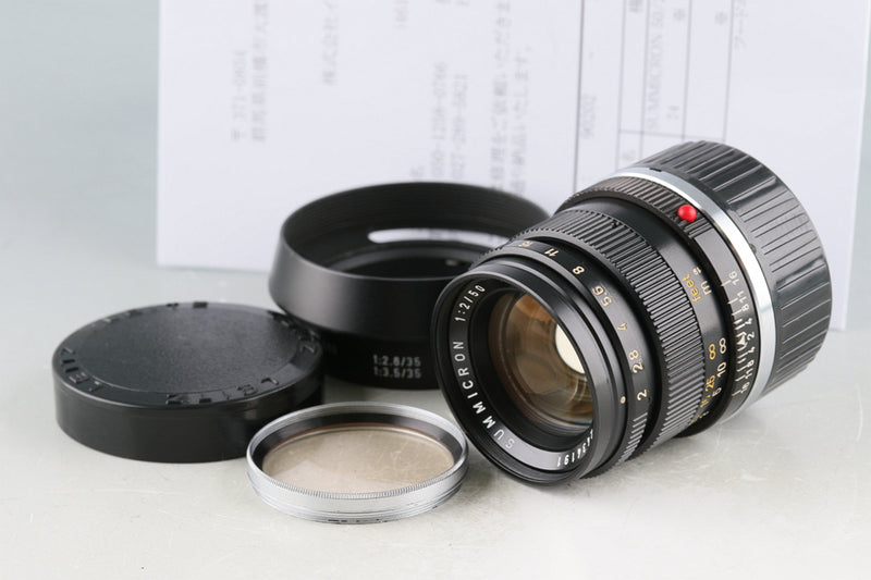 Leica Leitz Summicron 50mm F/2 Black Paint Lens for Leica M CLA By Kan –  IROHAS SHOP