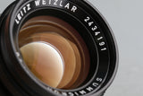 Leica Leitz Summicron 50mm F/2 Black Paint Lens for Leica M CLA By Kanto Camera #46199T