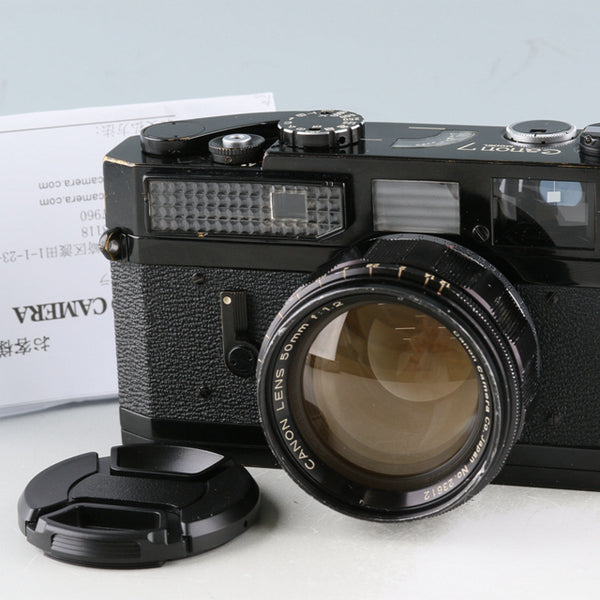 Canon 7 35mm Rangefinder Film Camera Original Black Paint + 50mm F/1.2 Lens  #46294E6