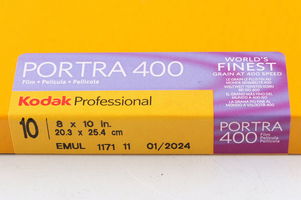 Kodak PORTRA 400 8×10 Color Negative Film #46473H
