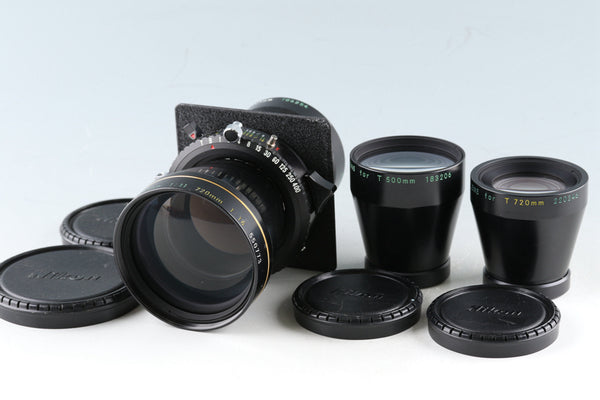 Nikon Nikkor-T*ED 360mm F/8 500mm F/11 720mm F/16 Front Lens + T 360mm + T 500mm + T 720mm Rear Lens #46786M1